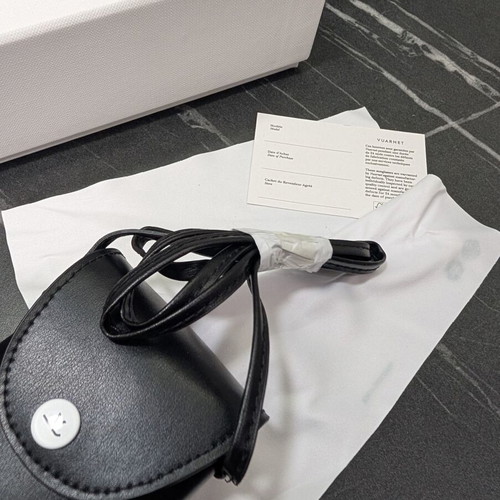 Vuarnet sunglasses case new black with cloth and box