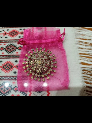 Vintage pin used, silver plated