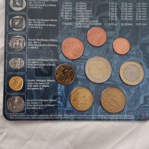 Official Greek Euro Coin Set 2005 new
