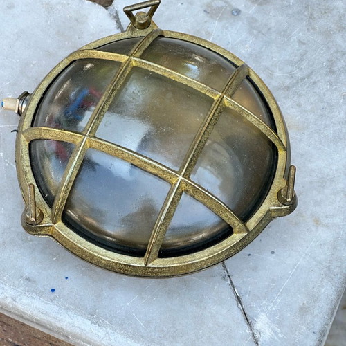 Industrial ceiling/wall light used, bronze, nautical style