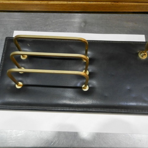 Desk sumen, used file holder and ashtray set