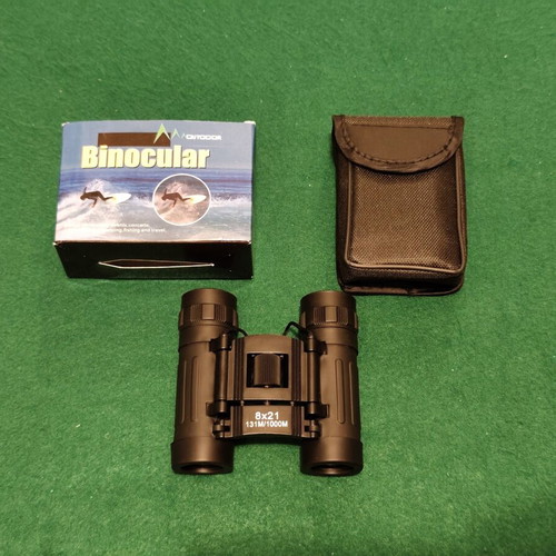 Outdoor 8x21 Portable Binoculars with Case and Box, New