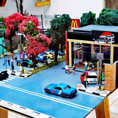 Diorama 1/64 location-themed like new, handmade