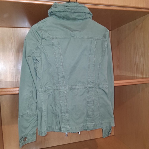 Zara women's khaki jacket used, medium, 100% cotton, autumn
