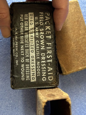 Vintage US Army First-Aid Field Brown Dressing