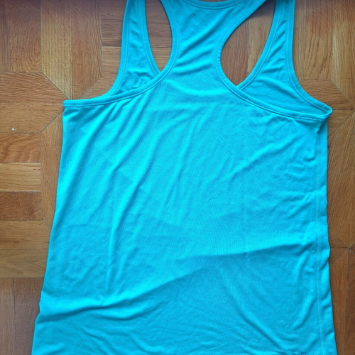 Adidas women's sleeveless sports top, green, size M