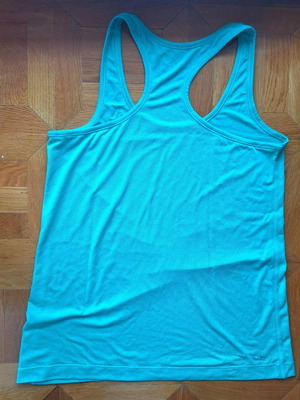 Adidas women's sleeveless sports top, green, size M