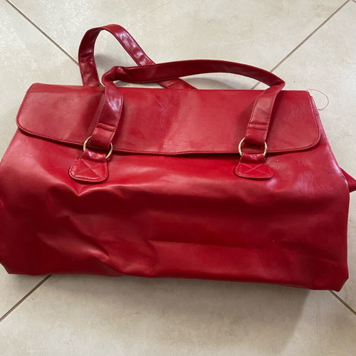 Bag large red handbag like new