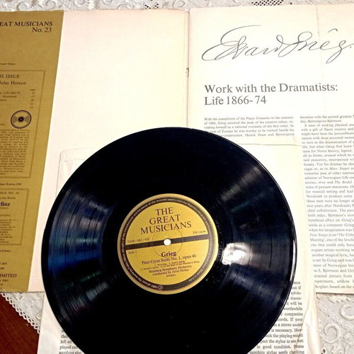 The Great Musicians No.23 Edvard Grieg Vinyl LP used, classical