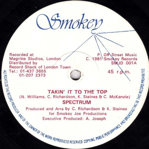 Spectrum Takin' It To The Top vinyl record used, electronic