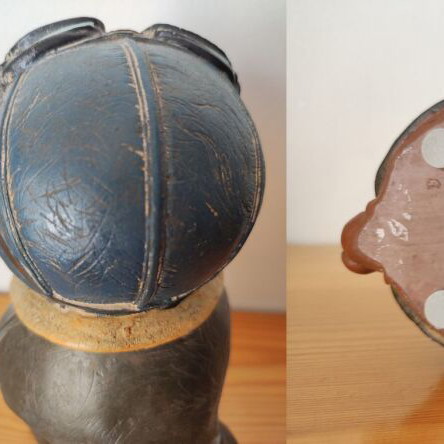 Bulldog Pilot Bust Decorative Figurine like new, retro style