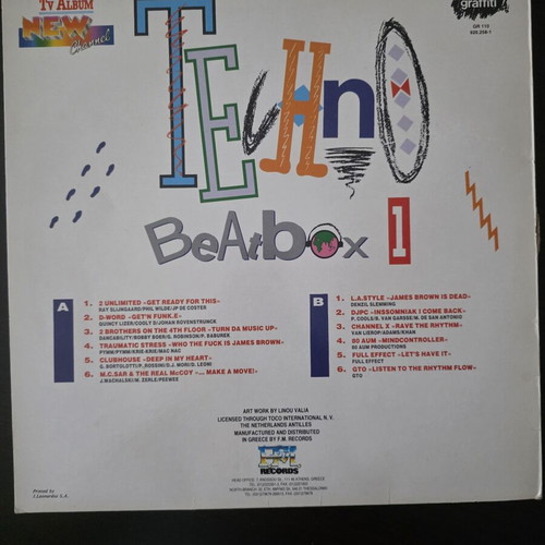 Techno Beat Box 1 LP used, electronic music compilation 1991
