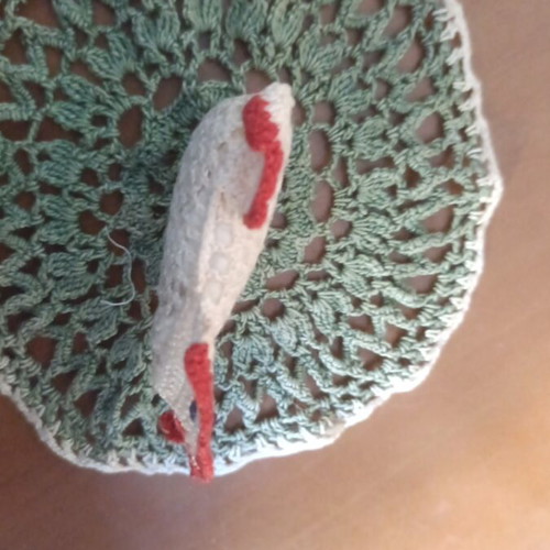 Handmade Easter crochet hen decoration