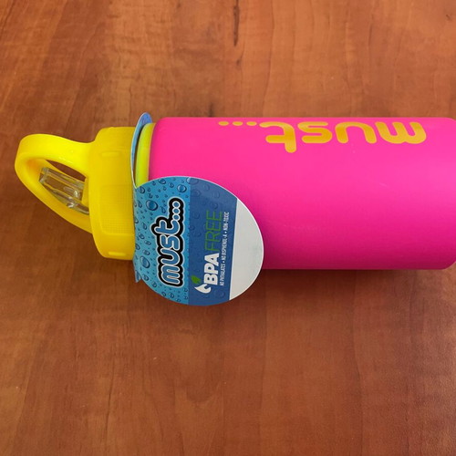 Must Children's Aluminum Water Bottle Matte 500ml with Straw New