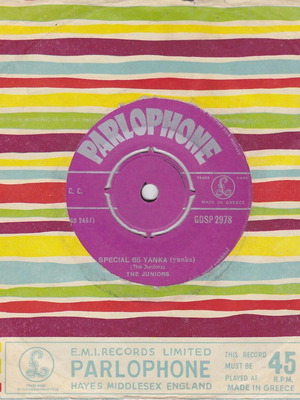The Juniors Special 65 Yanka used 45rpm rock record Greece