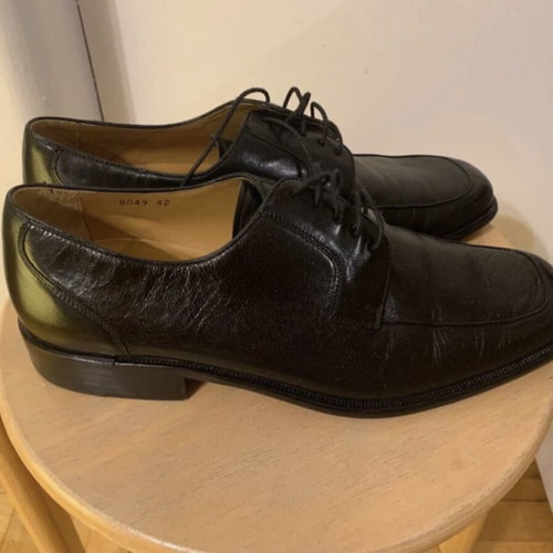 Perla Pura men's leather dress shoes size 42 used, black