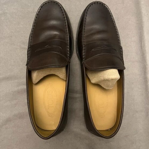 Tod’s men's brown leather loafers like new