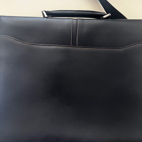 Lamarthe leather bag like new, black, with laptop compartment