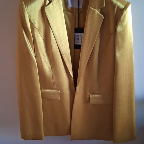 Guess jacket new, size small, gold satin fabric