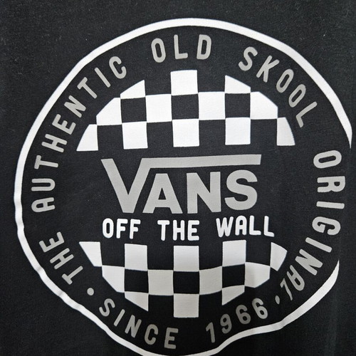 Vans men's short-sleeve t-shirt size L like new, black and white