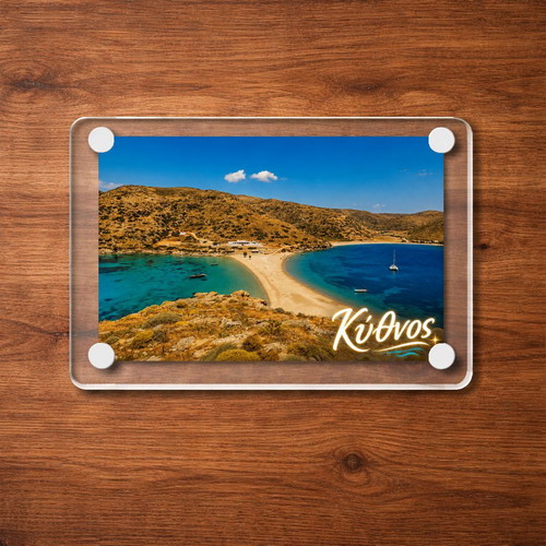 Acrylic fridge magnet 6x9cm – Kythnos, Greek Summer collection
