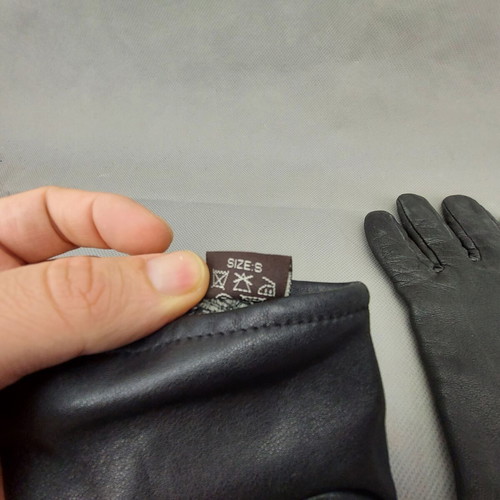 Jeronimo leather gloves black used, size S