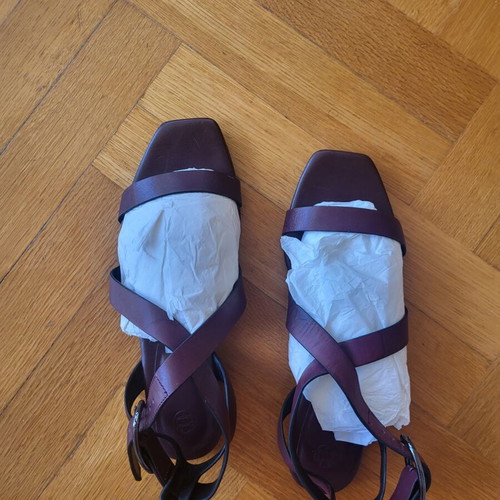 Massimo Dutti brown flat women's sandals, size 39