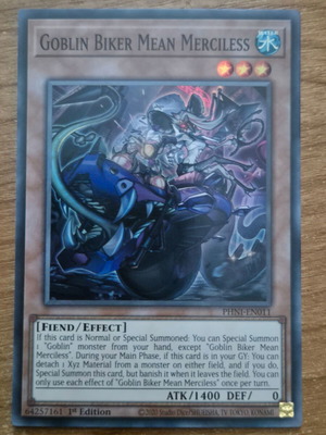 Goblin Biker Mean Merciless PHNI κάρτα Yu-Gi-Oh! καινούργια