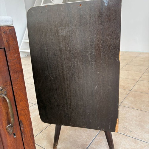 Wooden bar and audio system display cabinet, 1960s