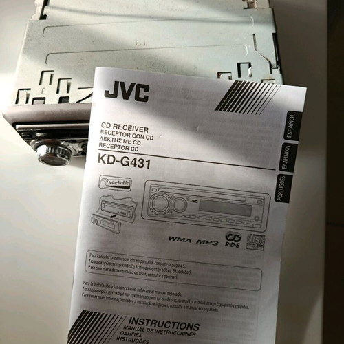 JVC car radio-CD KD-G431 used with user manual