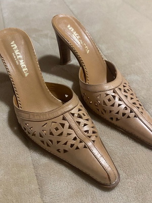 Vivace moda leather pumps used, size 38, beige brown