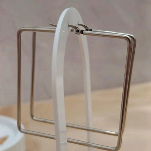Steel square earrings new, silver color