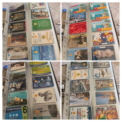 Phone cards and time cards used, pack of 216 mixed