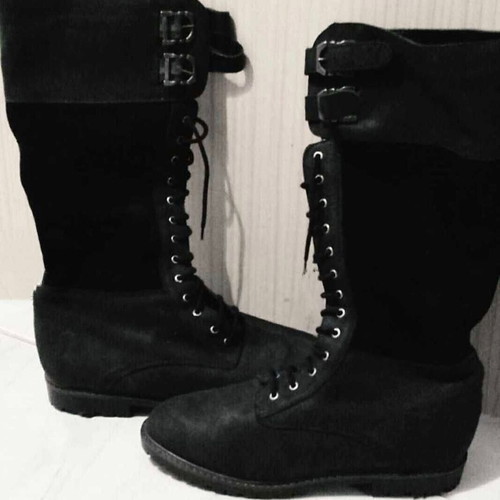 Art leather boots size 41, black