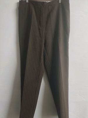 Classic pinstripe pants brown like new, sizes M and L