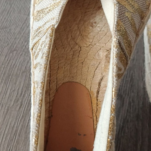 Espadrilles new, gold beige, size 39