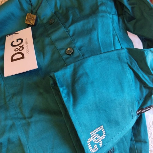D&G women's shirt M, petrol emerald green, new with tags