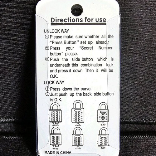 Small metal lock with 4-digit code new