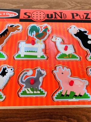 Melissa & Doug Farm Animals Sound Wooden Puzzle like new
