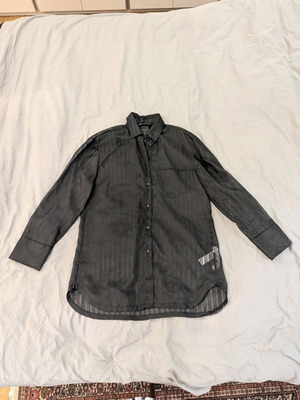 Zara shirt black, like new, see through, loose fit, size S