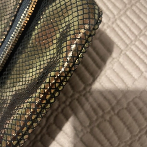Mary Portas clutch bag bronze metallic, brand new, leather
