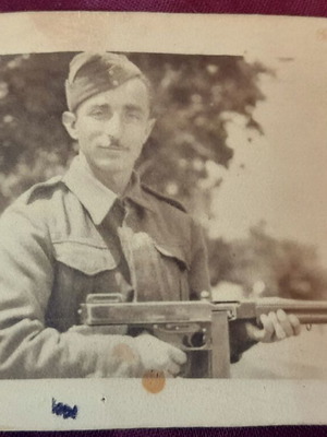 Kozani Soldier 1950 Vintage Black and White Photo Used