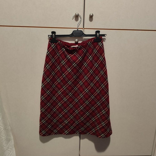 Midi vintage plaid skirt used, multicolor, size S