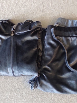 Velour tracksuit set size S grey silver like new by Muse