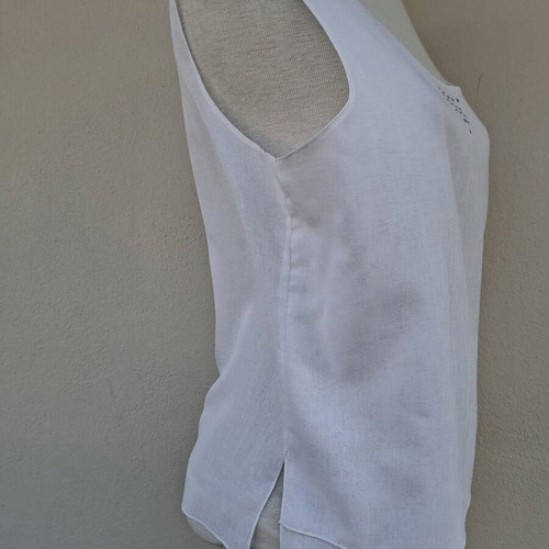 Top L white with rhinestones like new