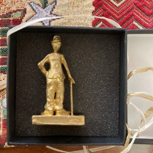Charlie Chaplin Brass Figurine new with artist signature
