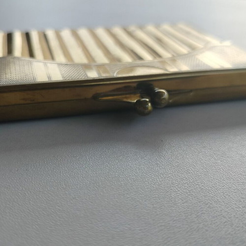 Vintage brass Gwenda cigarette case used, British made