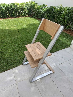 Childhome Evolu high chair like new, teak wood and metal