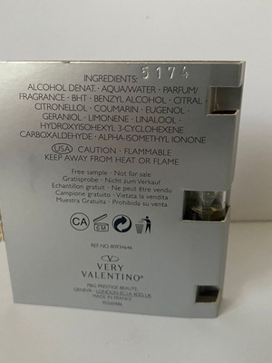 Very Valentino for Men perfume sample new, 1.5 ml
