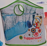 Tupperware carrying bag new with two square bottles
